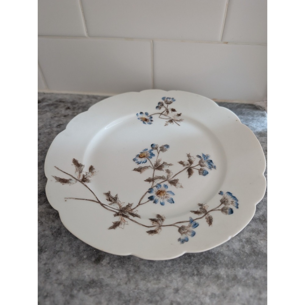 Charles Fields Haviland Limoges Salad‎ Blue Flower Plate